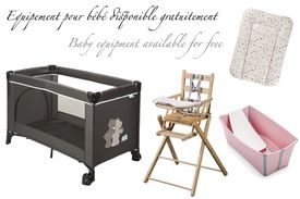 Équipement bébé: Lit, chaîse haute, baignoire pour bébé